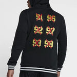 Men's Air Jordan Sportswear Large Alphabet Hooded Sports Black BQ5181-010