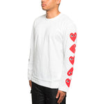 COMME des GARCONS PLAY Alternating Hearts Long-Sleeve T-Shirt 'White' AZ-T262-051-1
