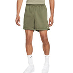 Men's Nike Solid Color Minimalistic Elastic Waistband Logo Medium Olive Shorts DH4658-222