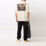 Off-White SS22 Logo Round Neck Pullover Short Sleeve Loose Fit Khaki OMAA119S22JER0041710