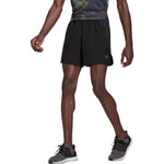 Men's adidas Solid Color Logo Printing Elastic Waistband Gym Shorts Black HD3557