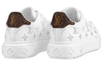 (WMNS) LOUIS VUITTON Time Out Sneakers 'White with Silver Monogram' 1A9HB7