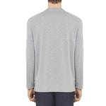 Men's Y-3 Logo Pattern Micro Mark Casual Long Sleeves Round Neck Gray T-Shirt GK4516