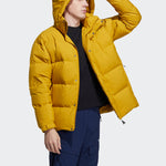 adidas Gd Puffy Jkt Outdoor Sports Stay Warm hooded down Jacket Gold Color H23075
