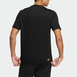 Men's adidas neo SS22 Pattern Cartoon Printing Sports Pullover Short Sleeve Black T-Shirt HS6807