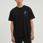 Nike x NBA Crossover Los Angeles Lakers Courtside Pattern Printing Round Neck Short Sleeve Black DH6737-010