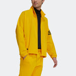 Men's adidas originals New C Tracktop Logo Embroidered Classic Sports Jacket Yellow HM1867