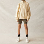 Fear of God Essentials SS21 Mockneck Half Zip Buttercream FOG-SS21-576