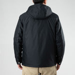 Men's Converse Casual Sports Cargo Hooded Long Sleeves Padded Black Jacket 10021637-A01