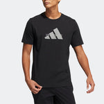 adidas Alphabet Logo Printing Sports Short Sleeve Black HE9937