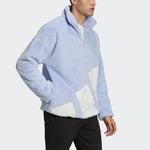 Men's adidas Contrasting Colors Large Logo Jacket Light Purple HI1201