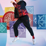 adidas neo M Cny Wb limited Colorblock Sports Hooded Jacket Black Red HM9887