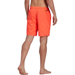 Men's adidas Solid Clx Sh Cl Solid Color Logo Straight Sports Shorts Orange HC8560