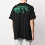 Men's Off-White C/O VIRGIL ABLOH Embroidered Logo Printing Short Sleeve Loose Version Black T-Shirt OMAA038S201850131044