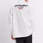 Vans Back Alphabet Logo Printing Jacket Couple Style White VN0A489UWHT