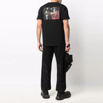 Men's Off-White Solid Color Caravaggio Arrow Short Sleeve Black T-Shirt OMAA027C99JER0051001