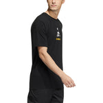 Men's adidas Cartoon Panda Printing Round Neck Casual Short Sleeve Black T-Shirt HS4398