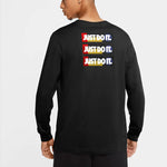 Nike Letter Print Casual Collar Long Sleeve Male Black CU7391-010