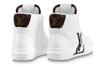 (WMNS) LOUIS VUITTON Charlie Ankle Sneakers 'White with Side Brown Logo' 1AADRJ