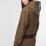 (WMNS) Burberry Logo Stripes Prints Cotton Hoodie Brown 80184581