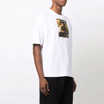 Men's Off-White FW21 Pattern Printing Round Neck Short Sleeve White T-Shirt OMAA119F21JER0170184