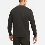 Men's Nike Solid Color Small Logo Round Neck Long Sleeves Black T-Shirt DJ1583-010