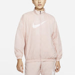 (WMNS) Nike Sportswear Essential Logo Pattern Wrinkled Woven Loose Stand Collar Jacket Pink DM6182-601