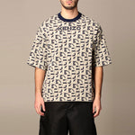 Men's KENZO SS21 Full Print Round Neck Short Sleeve Gray FB55PU5823SC-95