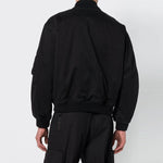 Off-White ribbed aviator Logo Jacket Loose Fit Black OMEA130E181350011000