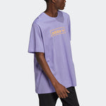 adidas originals Logo Printing Round Neck Short Sleeve Purple HB1819