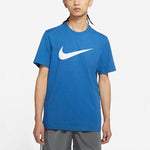 Nike Sportswear Swoosh Casual Sports Round Neck Short Sleeve Blue DC5095-407