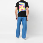 Off-White FW22 Back Logo Printing Round Neck Short Sleeve Slim Fit Version Black OMAA027F22JER0071070