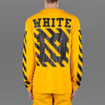 Off-White C/O VIRGIL OW 13 Alphabet Stripe Long Sleeves Unisex Yellow AU2001-03-04