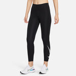 (WMNS) Nike Mid Waist Running Tight Sports Training Gym Pants/Trousers/Joggers Black DD6836-010