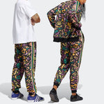 Men's adidas originals Geometry Pattern Full Print Printing Stripe Casual Pants/Trousers Multicolor HC3089