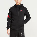 AIR JORDAN hooded fleece casual Jacket Black CQ7706-010