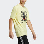 adidas originals Artist Tee Ss Cartoon Printing Casual Sports Short Sleeve Yellow H58117