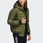 adidas neo M Dwn 3S Puf Jk Metallic Sports hooded down Jacket H45270