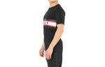 Men's Air Jordan Splicing Alphabet Logo Printing Casual Short Sleeve Black T-Shirt 939619-010