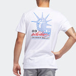 adidas Grand Tee 'White Red Blue' DU8341
