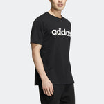 adidas neo Logo Printing Solid Color Round Neck Breathable Short Sleeve Black HD4680