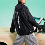 Men's adidas originals Trefoil C Wb Stripe Sports Hooded Jacket Black HC7124