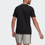 adidas M Lin Sj T Training Sports Printing Logo Round Neck Short Sleeve Black GL0057