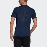 adidas Fra Ci Tee Soccer/Football Sports Embroidered Logo Printing Knit Short Sleeve Navy Blue FK3574