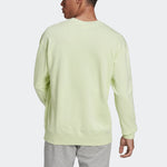 Men's adidas Fv Swt Cotton Sports Round Neck Pullover Acid Green HE4352