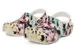 Crocs Classic Pattern Shoe Multi-Color Splicing Unisex 'Black Pink Green' 206479-928