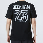 Men's adidas Beckham G T Athleisure Casual Sports Alphabet Round Neck Short Sleeve David Beckham No. 23 Black T-Shirt HA0939