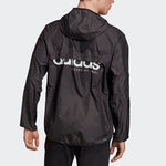 adidas Casual Sports hooded Windproof Woven Jacket Black EI5588