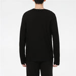 PUMA Logo Print Training Sports Breathable Round Neck Long sleeve T Shirt Men s Black 589027-01