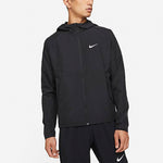 Nike As Men's Nk Rpl Miler JKT Jacket Reflective Logo Print Woven Sports Hooded Jacket Men's Black DD4747-010